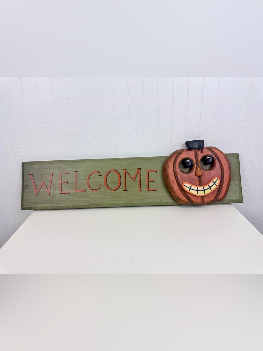Halloween Pumpkin Welcome Sign